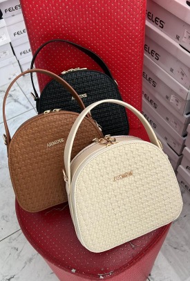 Armine 408 Bayan Çanta Haki Örgü