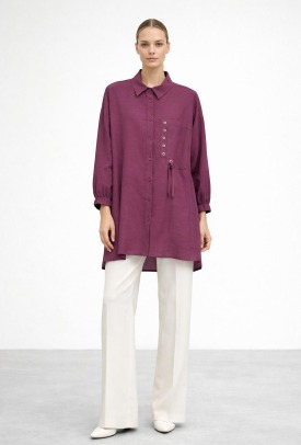 Armine Trend Cebi Kuşgözü ve Bağcık Detaylı Tunik 26YTD451