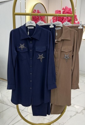 Wennew Tasarım Pantolonlu İkili Takım