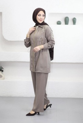 Stella Tasarım Pantolonlu İkili Takım